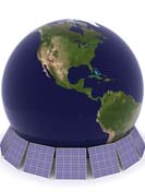 earth and solar panel base