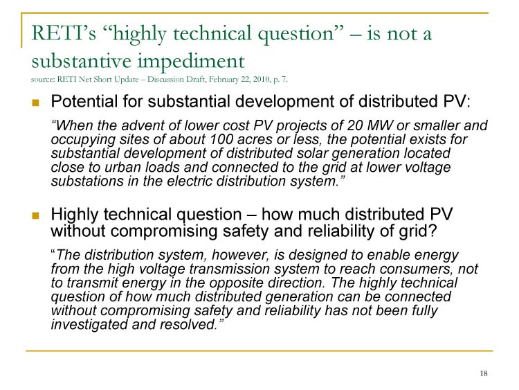 Distributed Solar is Low Cost, Slide 18